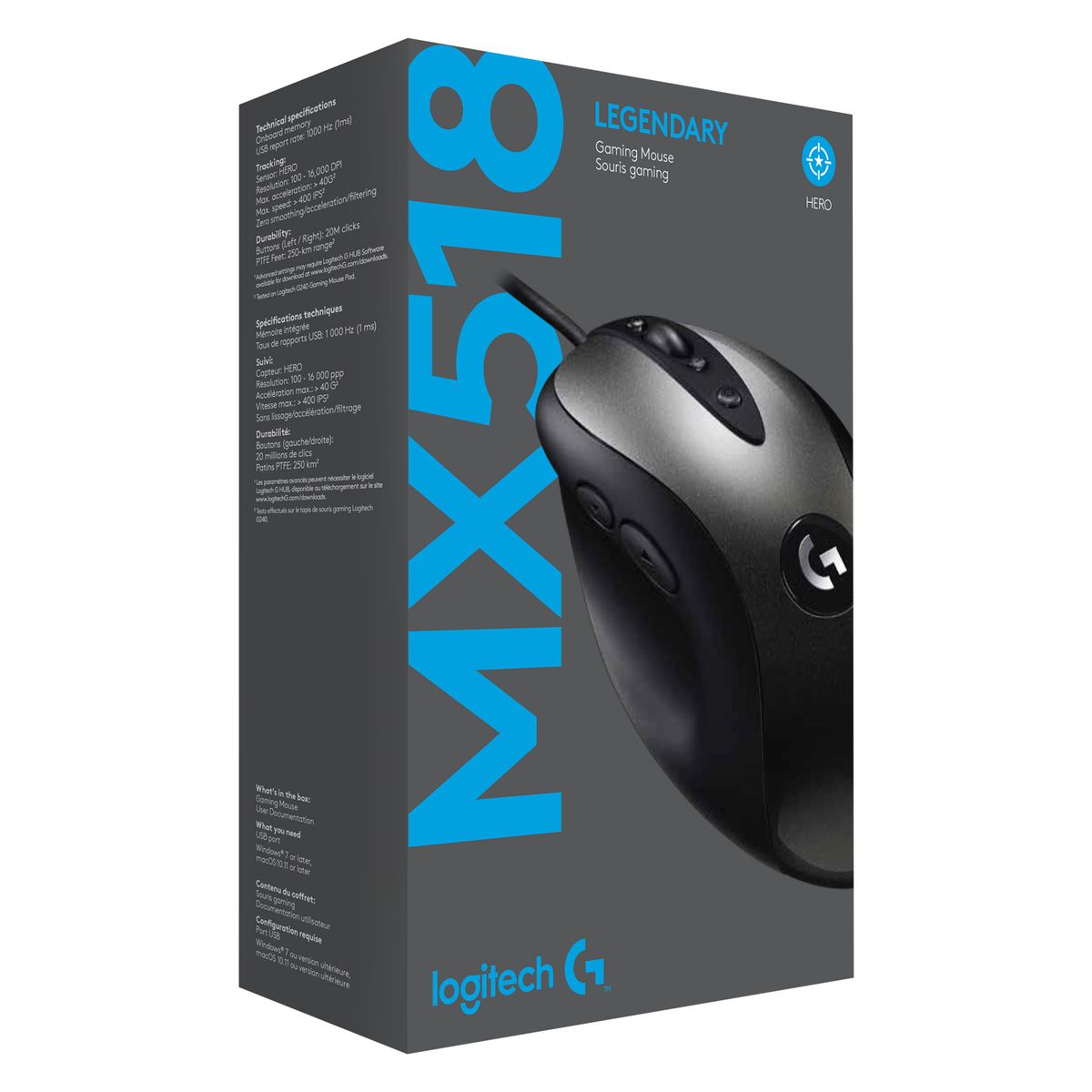 LOGITECH - MOUSE GAMER ALAM LOGITECH MX518
