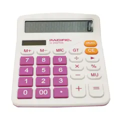 PACIFIC - Calculadora Electrónica 12 dig PAC01122P Rosa