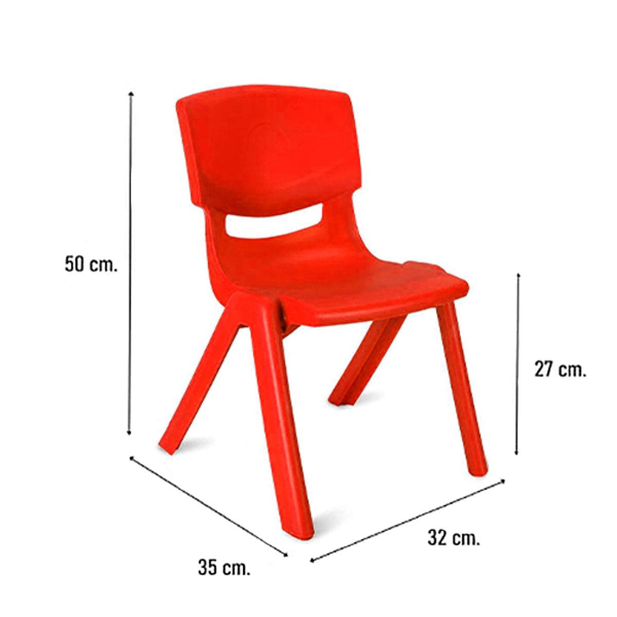 SDFIT - Silla De Plástico Infantil  Verde