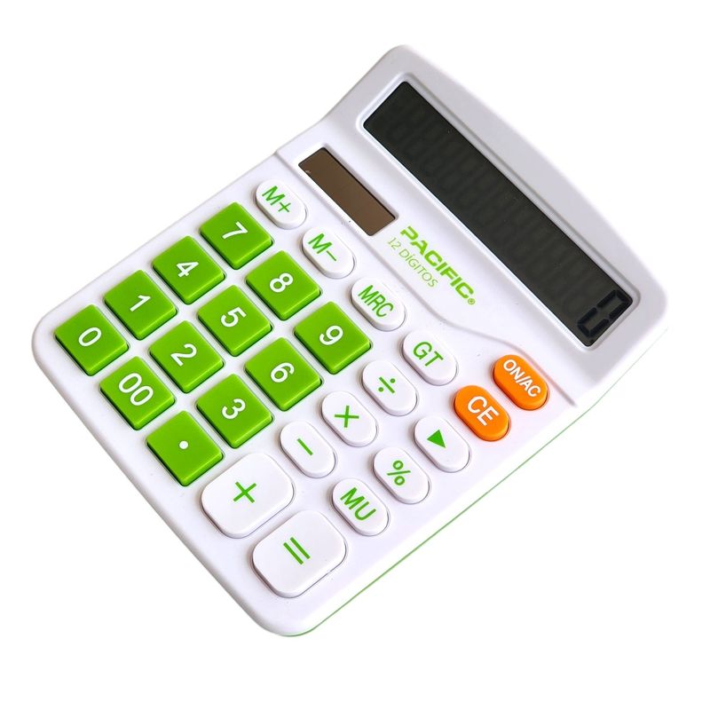 PACIFIC - Calculadora Electrónica Pacific 12 dig PAC01122G Verde