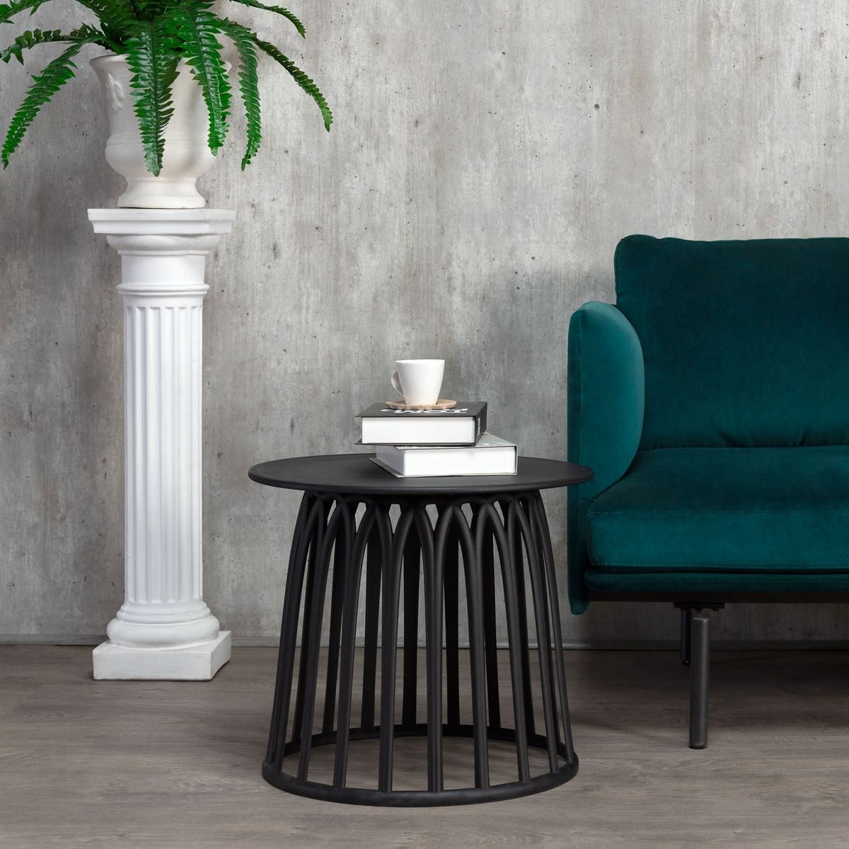 ASIMETRIKA - Mesa lateral COLUMBA - Negro