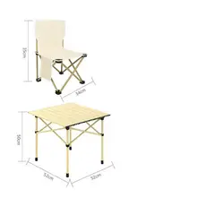 GENERICO - Mesa Plegable Con 4 Sillas Camping Mesas Silla Portatil
