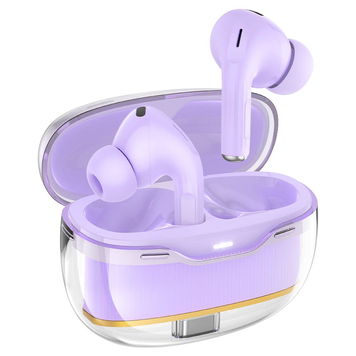 HOCO - Audifono inalambrico Hoco EW54 Crystal TWS LILA