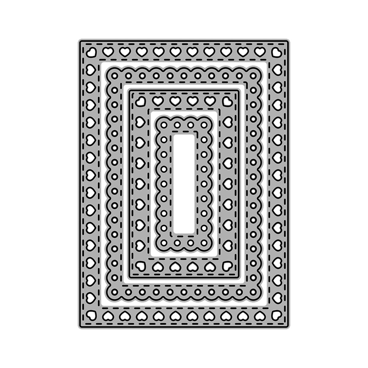 GENERICO - Troquel Corte Scrapbooking Metal Marco Rectangular