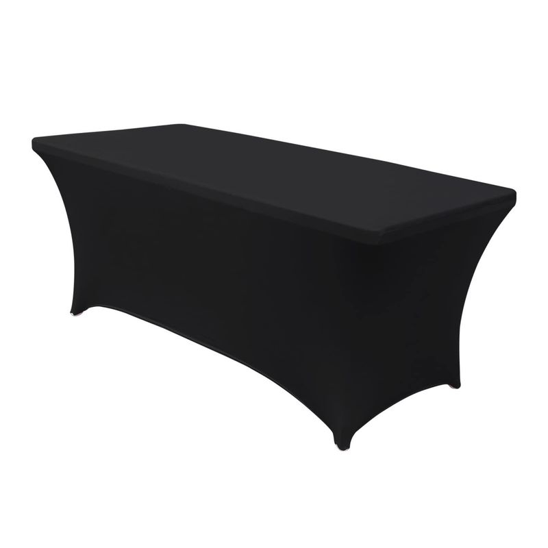ATURE - Mantel Elástico Rectangular Engrosado Antiarrugas Fiesta Negro