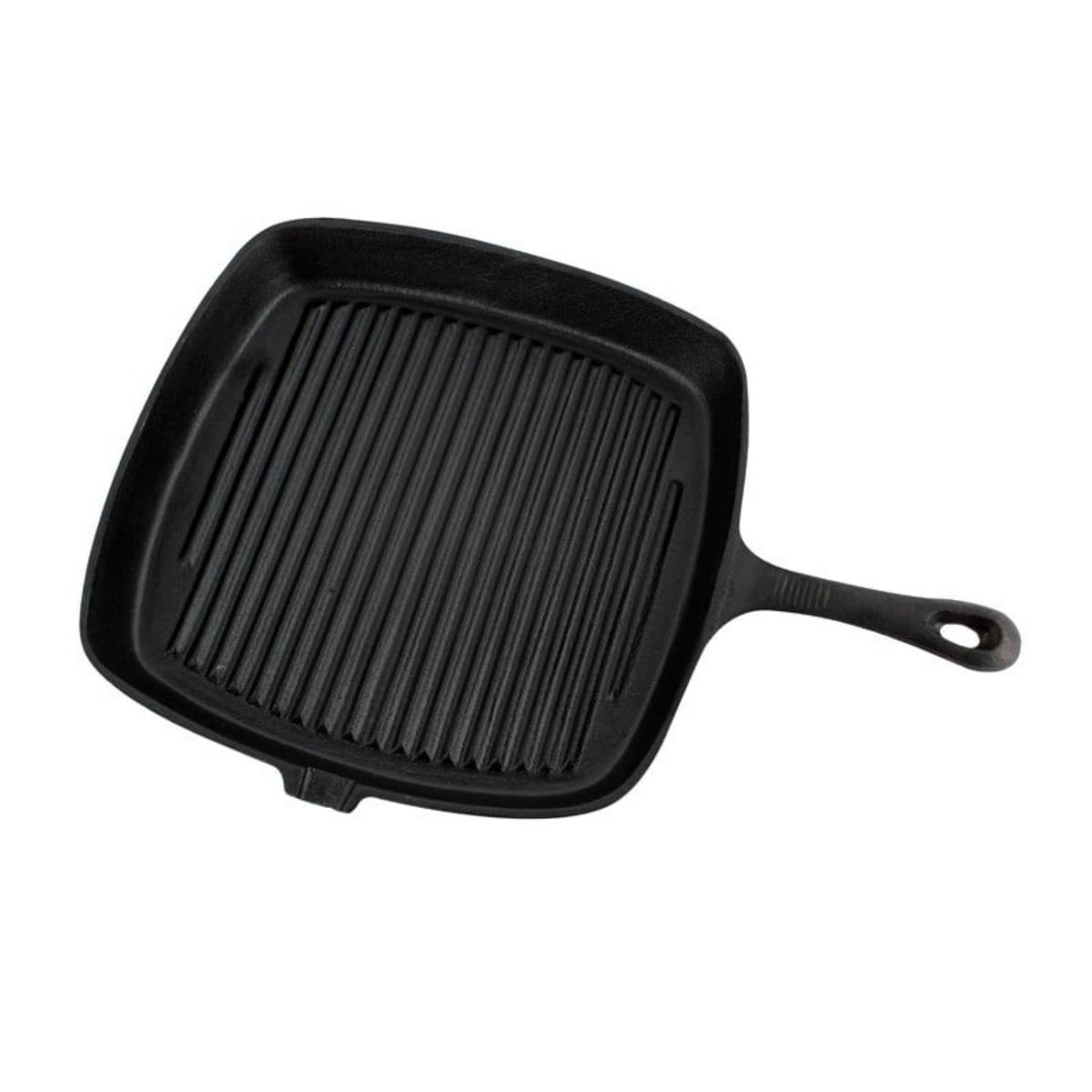 LUGANO - Sartén Grill Cuadrado Fierro Fundido 23cm Negro Lugano