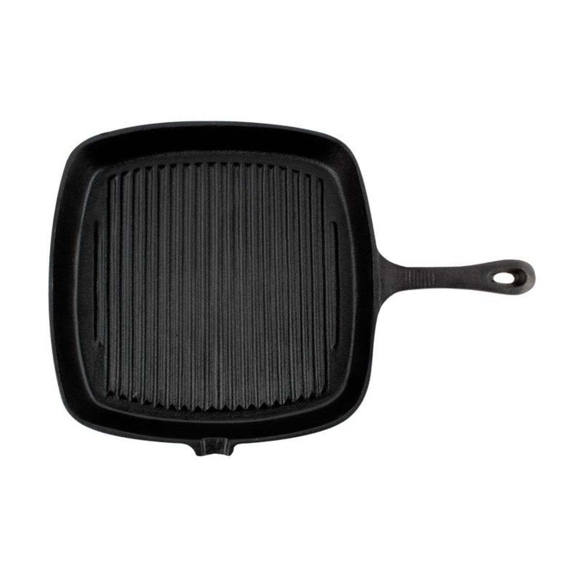 LUGANO - Sartén Grill Cuadrado Fierro Fundido 23cm Negro Lugano