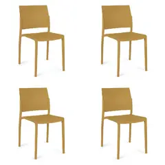 ASIMETRIKA - Set 4 Sillas SIMI - Ocre
