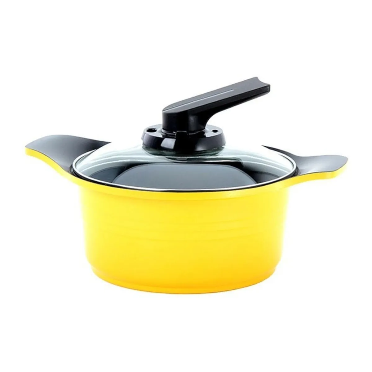 ROICHEN - Cacerola Con Asas de Silicona 20cm 2.5lts Amarillo Roichen