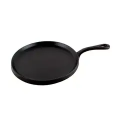 LUGANO - Sartén Fierro Plano 25cm Negro