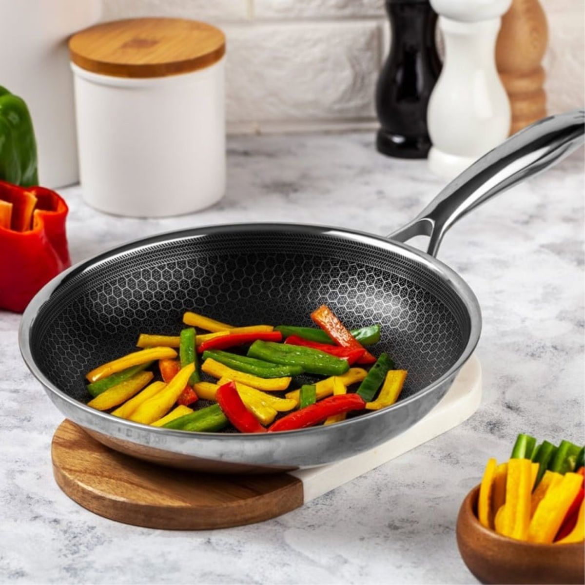 ROICHEN - Sartén Acero Inoxidable Bee 28cm Roichen