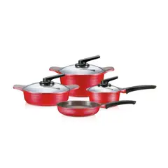 ROICHEN - Batería Cocina 7pzs Granito Rojo Natural