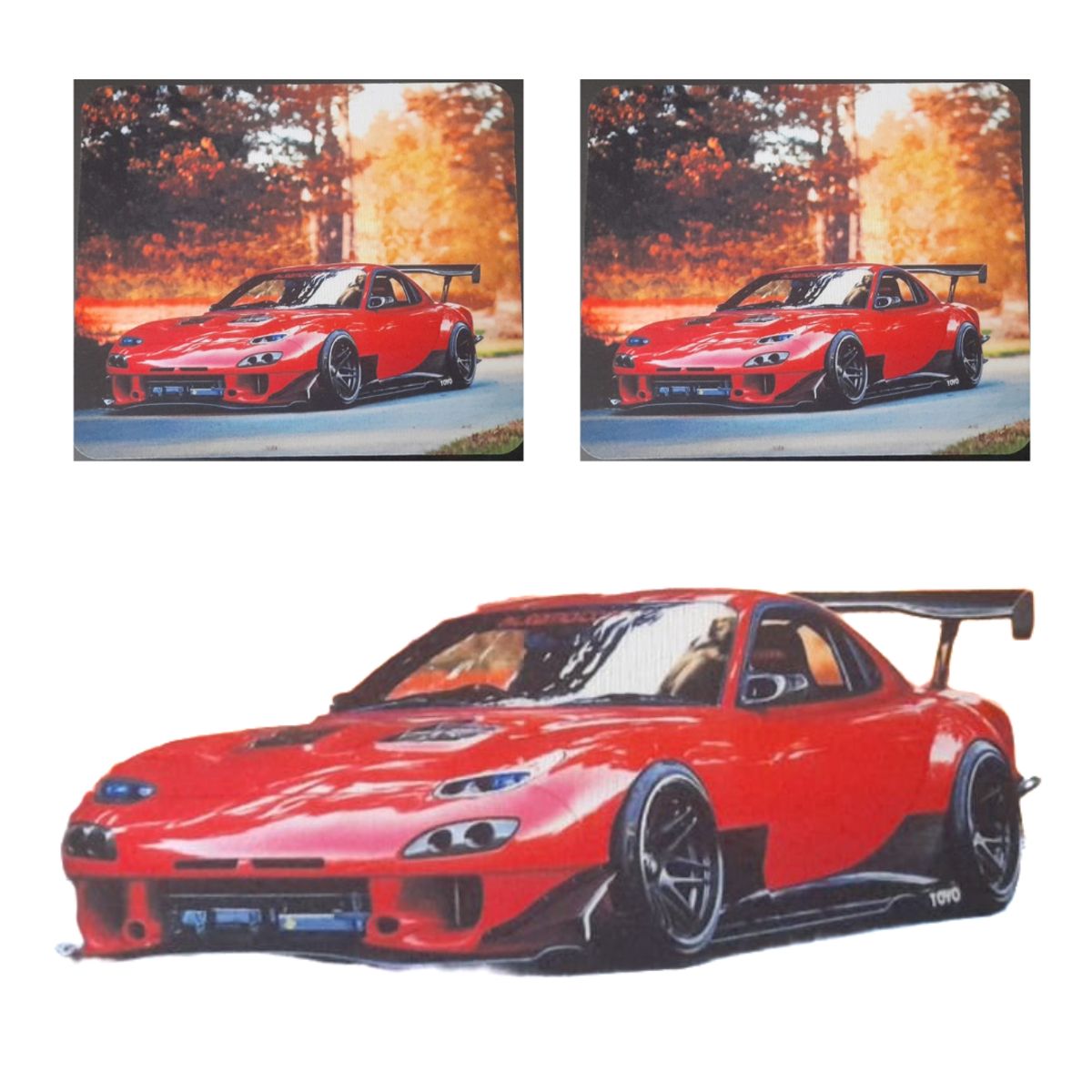 GENERICO - Mouse Pad Antideslizante Vehiculo de lujo 24x20 cm