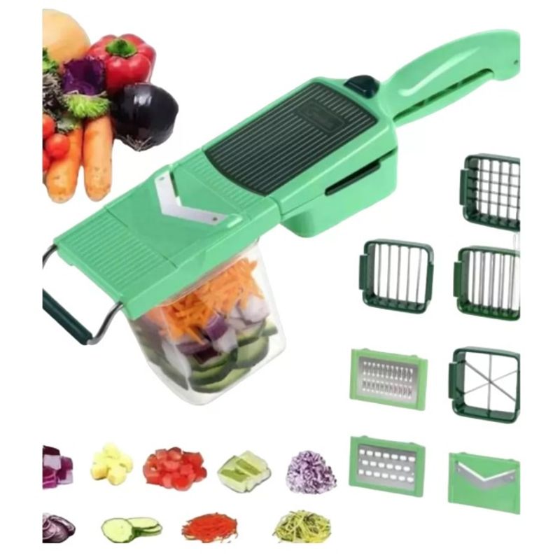 QUICK - Cortador Picador De Verduras 8 En 1 Quick Professional