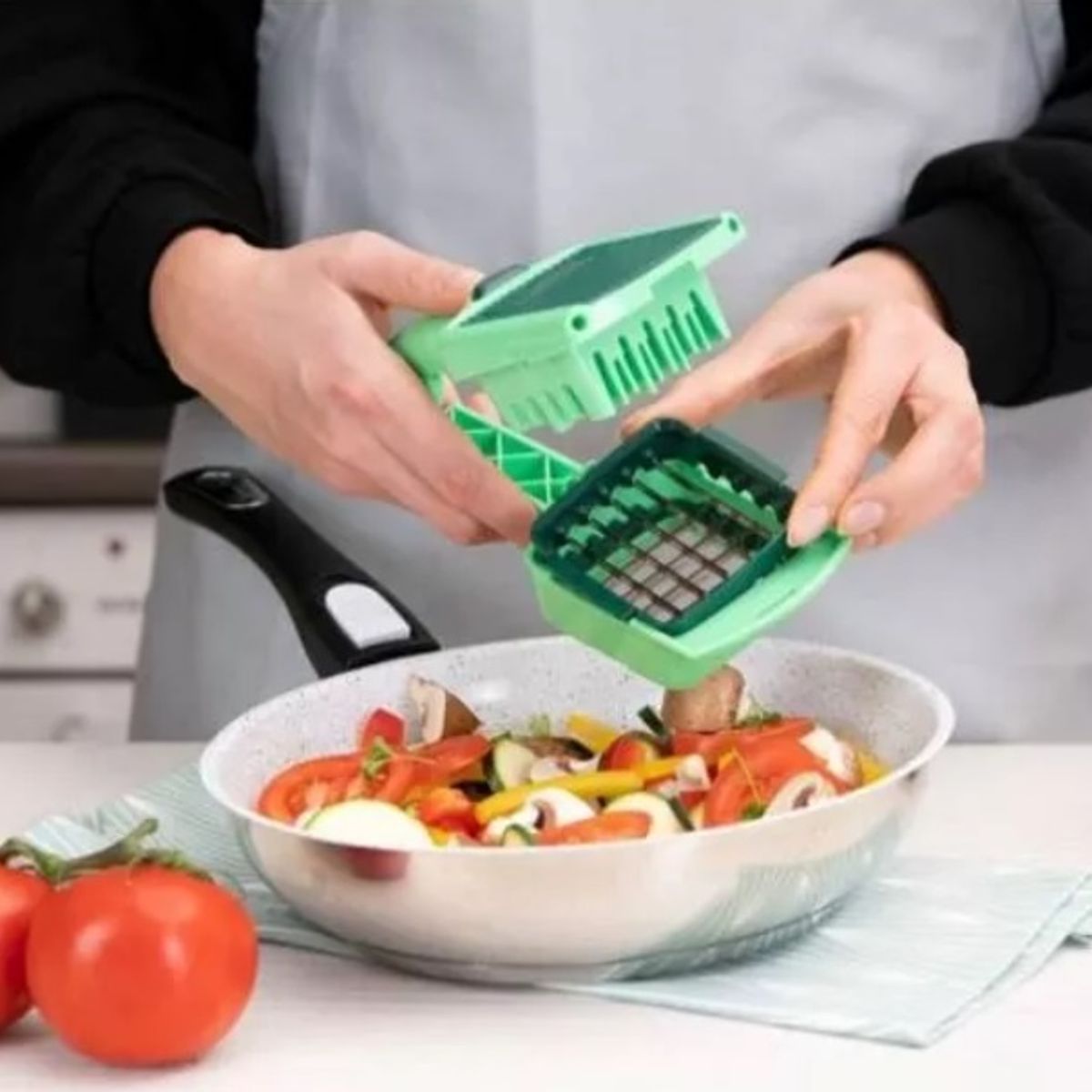 QUICK - Cortador Picador De Verduras 8 En 1 Quick Professional