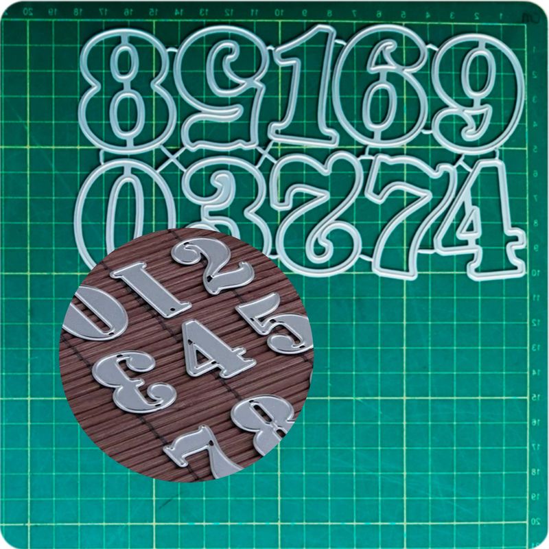 GENERICO - Troquel Corte Scrapbooking Plantilla Metal Numeros