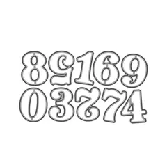 GENERICO - Troquel Corte Scrapbooking Plantilla Metal Numeros