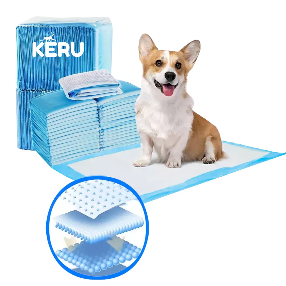 KERU - Pañales Sabanillas Entrenamiento Mascotas 60×60