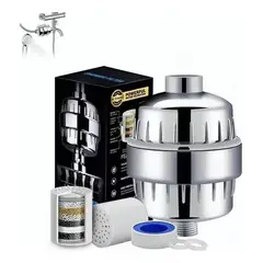 MUNDO MAGIA - Purificador De Agua Ducha Con 2 Cartucho De Filtro