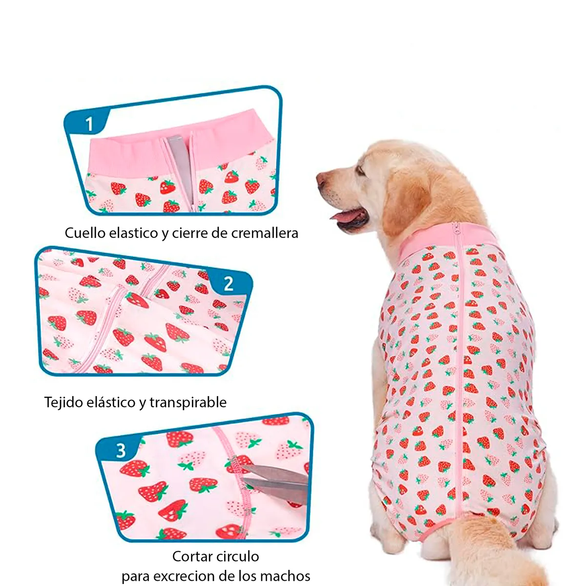 GENERICO - Traje Derecuperación Quirúrgica Para Perros Talla 28