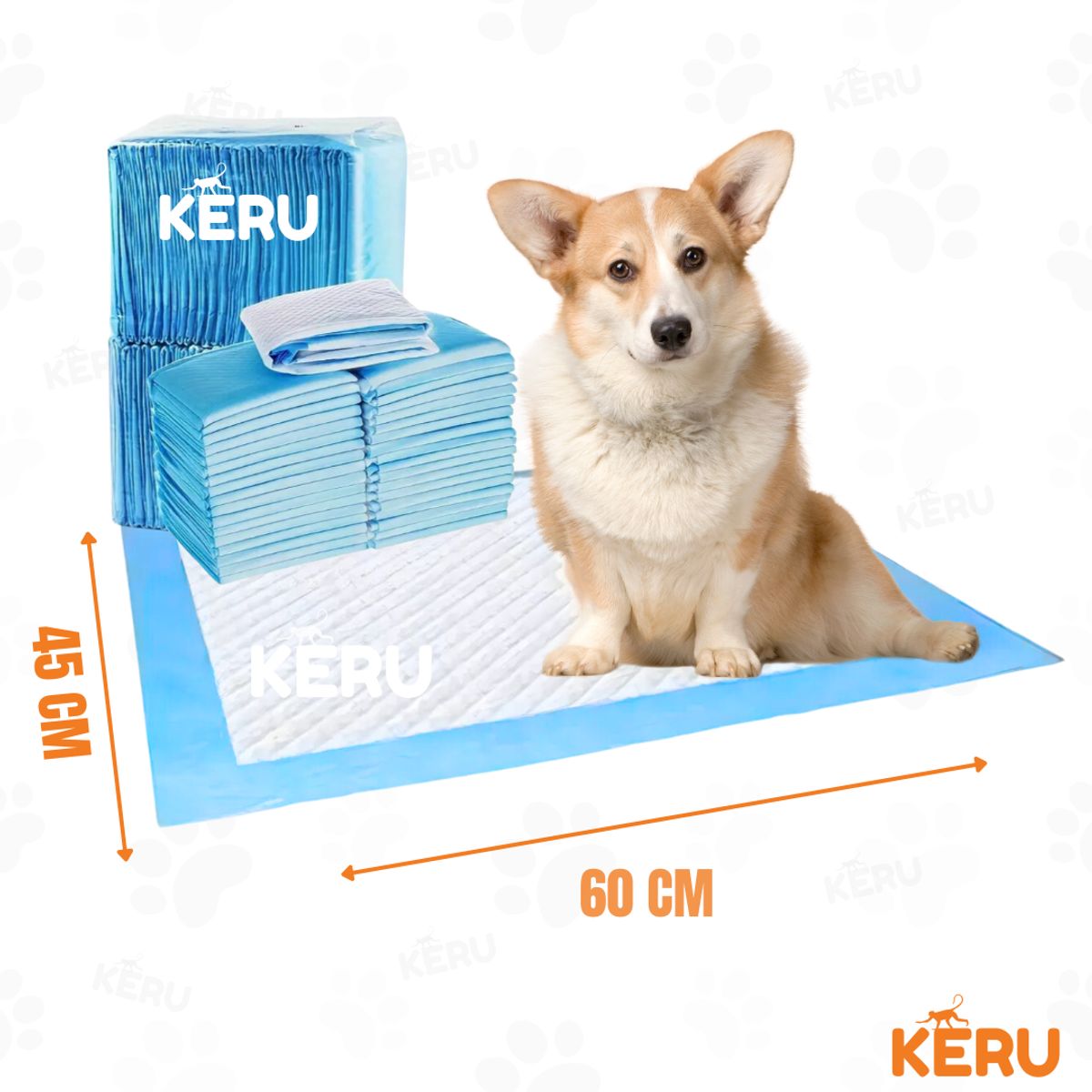 KERU - Pañales Sabanillas Entrenamiento Mascotas 45×60