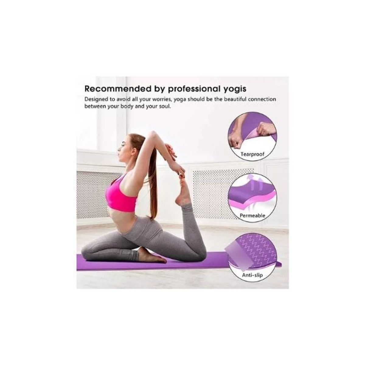 GENERICO - Colchoneta Alfombra Mat Yoga Manta Pará Deporte Ejercicio