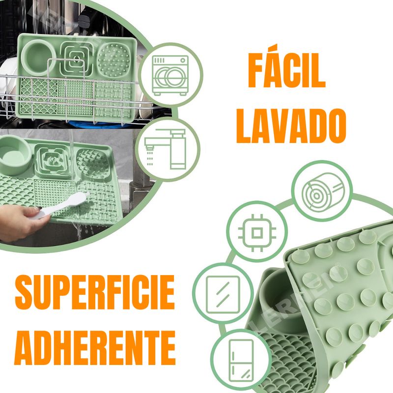 LERNEN - Lickmat 6 en 1 para mascotas – Color Verde