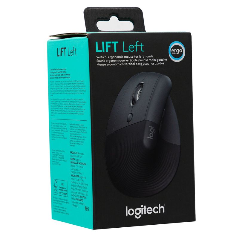 LOGITECH - MOUSE LIFT ZURDO GRAPHITE  BLACK LOGITECH