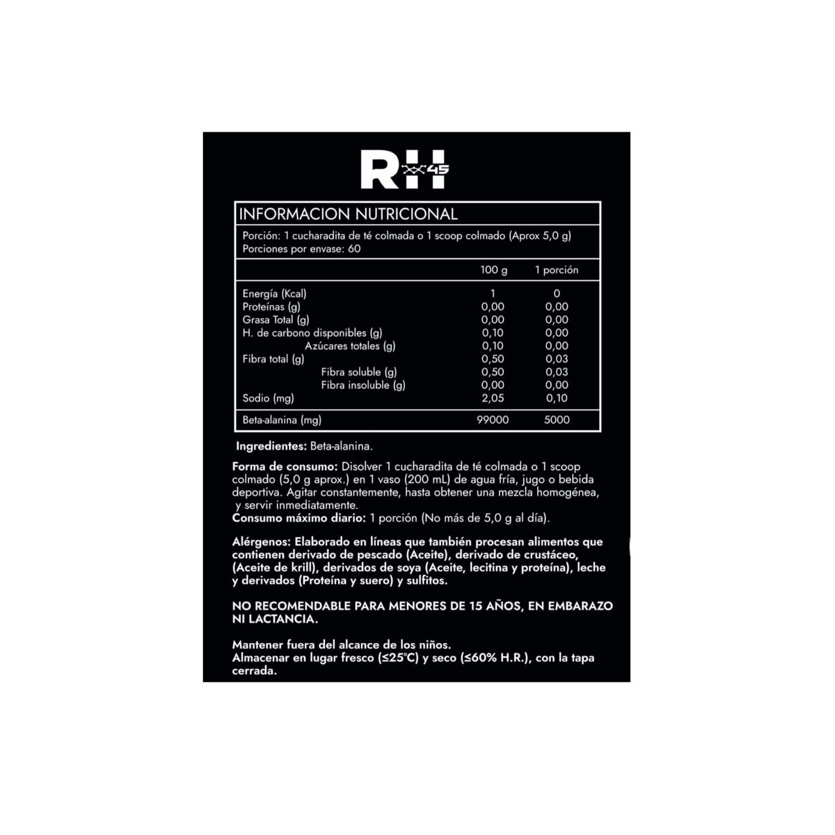 RH45 - BETA ALANINA 300GR - RH45
