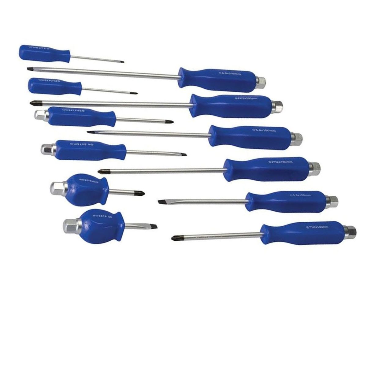 GENERICO - Destornilladores De Impacto De Golpe 12 Piezas Crownman