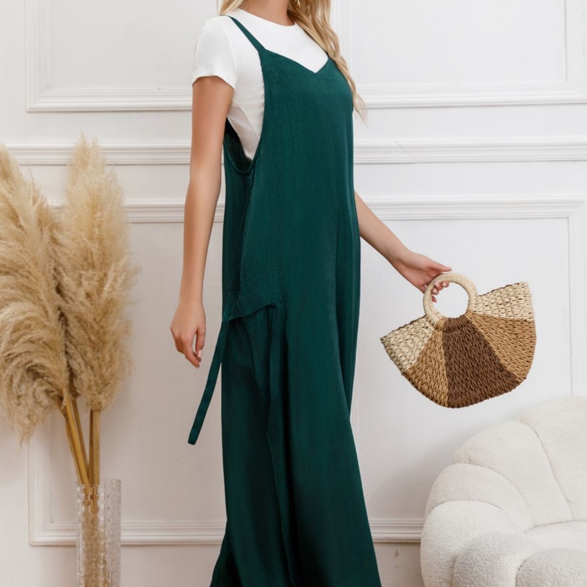 LIKE SHOP - Enterito Mujer Tipo Jardinera Cargo Premium Algodón 3321