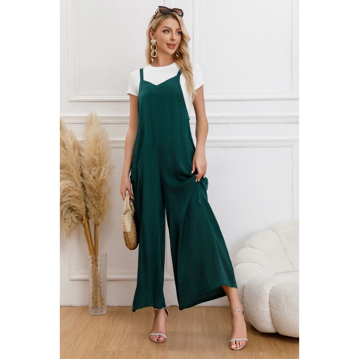 LIKE SHOP - Enterito Mujer Tipo Jardinera Cargo Premium Algodón 3321