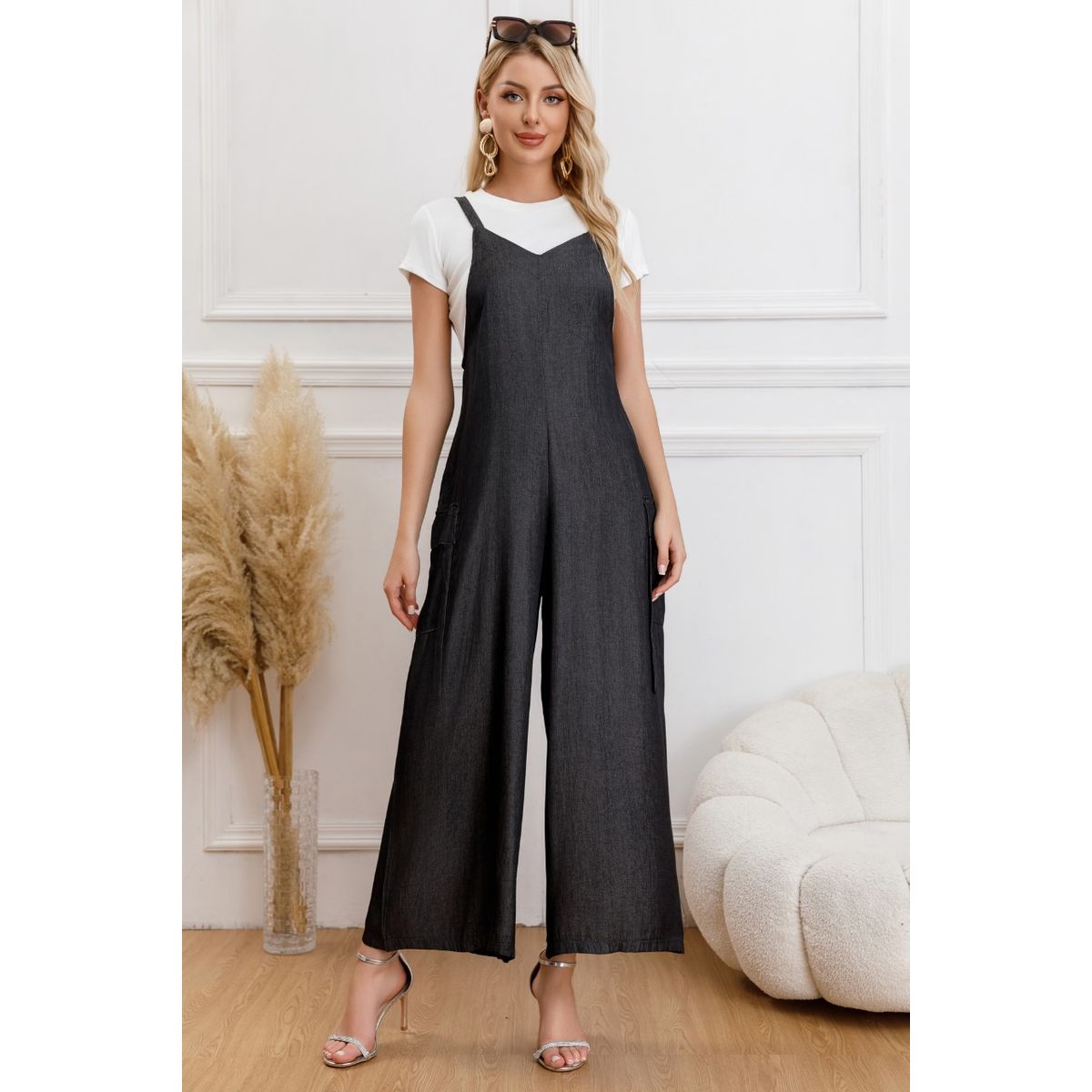 LIKE SHOP - Enterito Mujer Tipo Jardinera Cargo Premium Algodón 3321