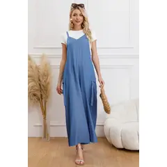 LIKE SHOP - Enterito Mujer Tipo Jardinera Cargo Premium Algodón 3321