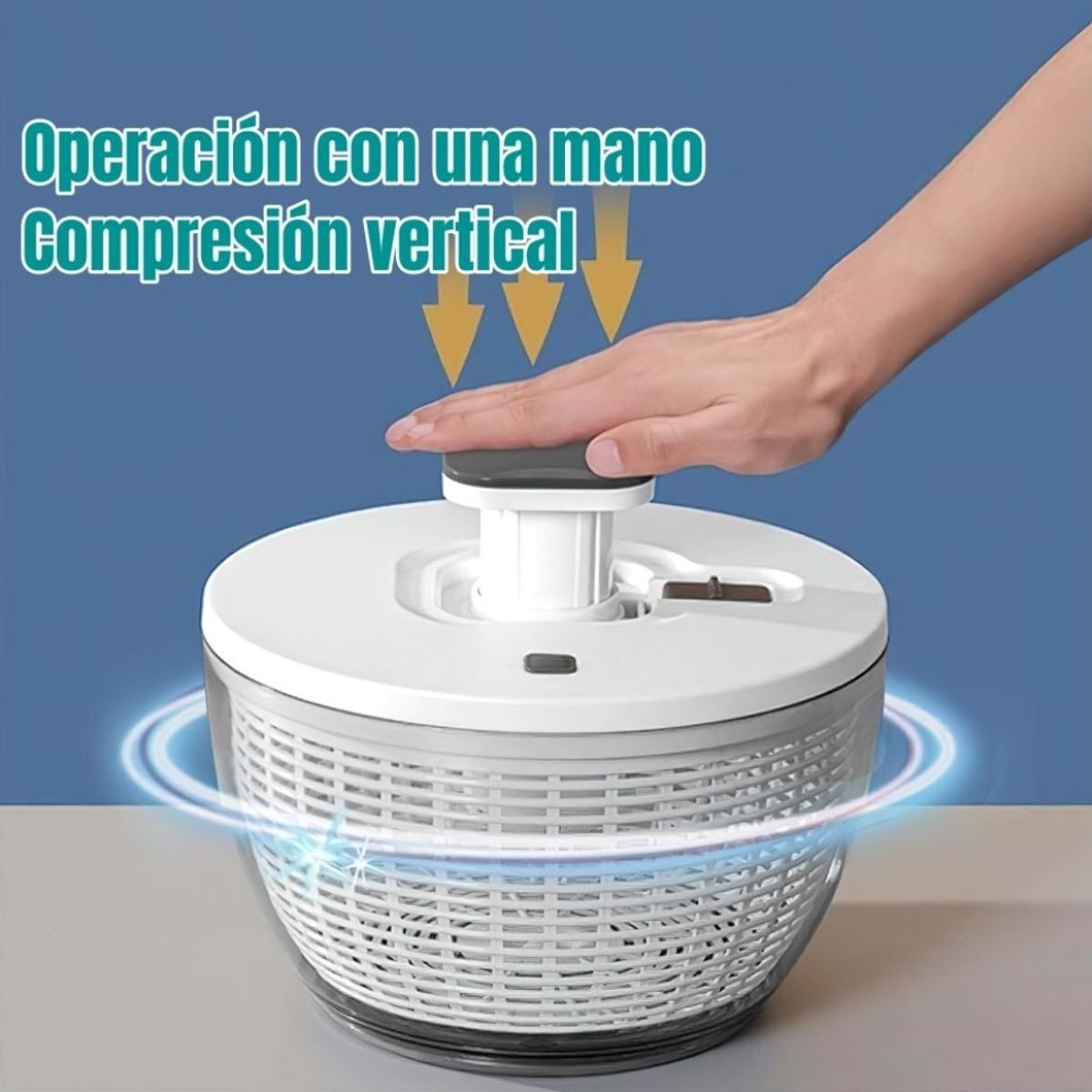 MUNDO MAGIA - Secador De Verduras Para Ensalada Fresca Multifunción 6l