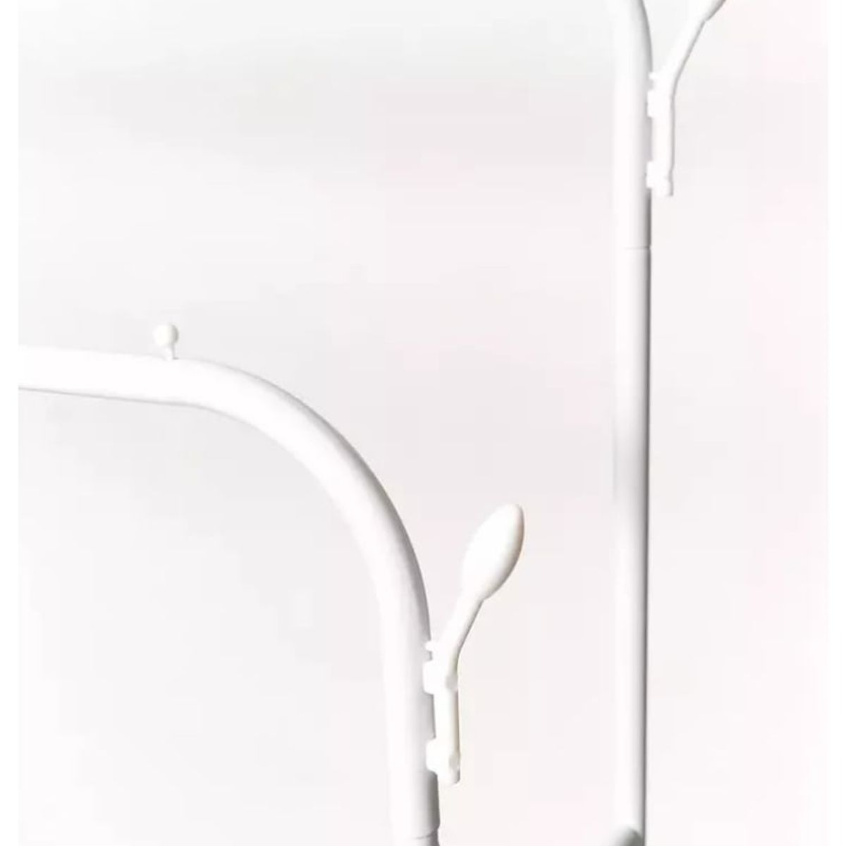 GENERICO - PERCHERO BLANCO COLGADOR DE ROPA DOBLE BARRA CON RUEDAS