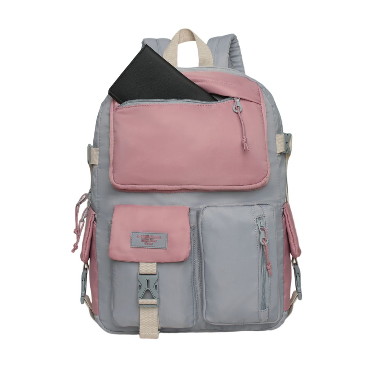 HEAD - Mochila Mujer Escalade Kawaii Color Block Gris Head
