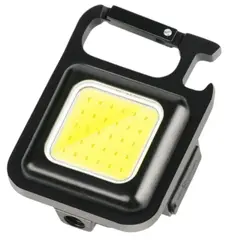 GENERICO - Linterna Led Cob Recargable Llavero Gancho Iman Mini Light