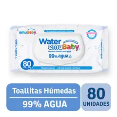 EMUWIPES - Toahumbebe Water 99% Agua 80und