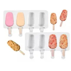 GENERICO - X2 Moldes De Silicona Para Helados Molde Helado Paletas 420