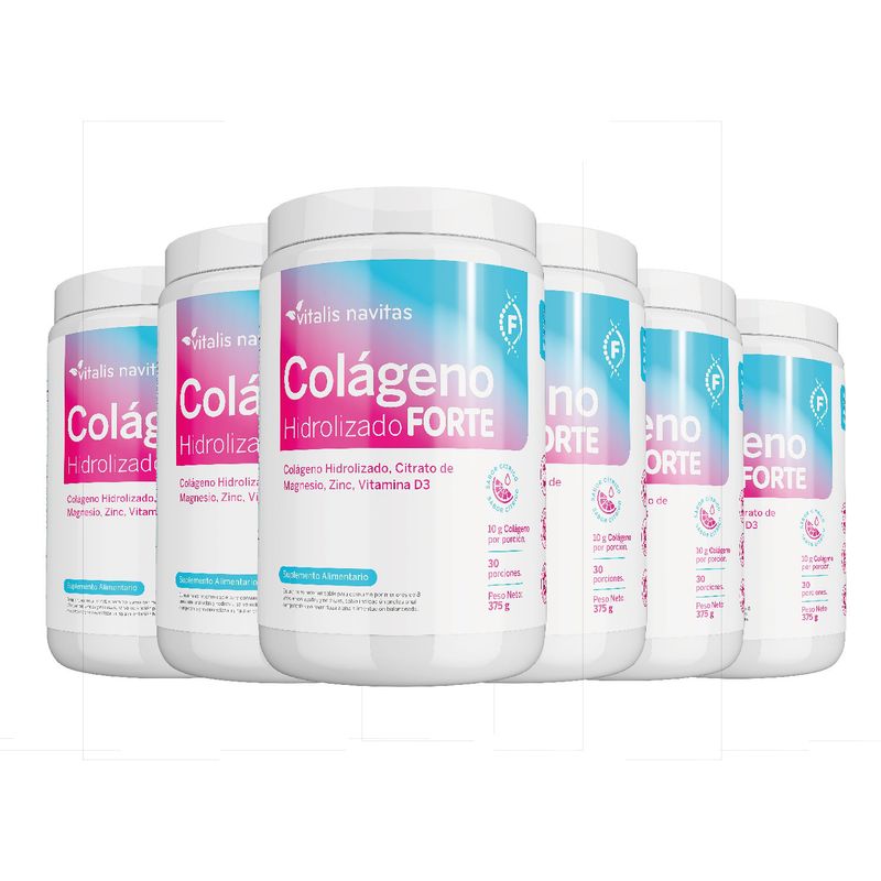 VITALIS NAVITAS - Colágeno Hidrolizado Forte, Suplemento Alimentario 375g Plan 180 días