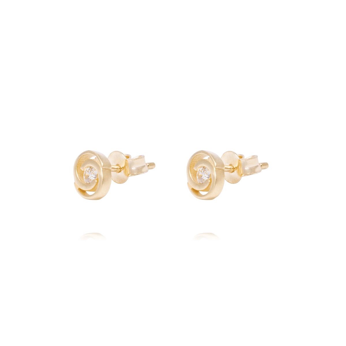 JB JOYAS BARON - Aros de Oro de 18kt Circonitas en espiral