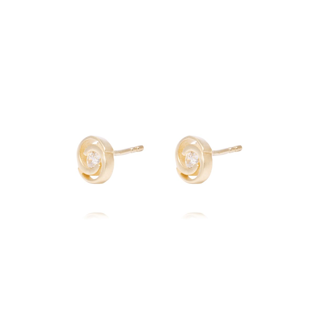 JB JOYAS BARON - Aros de Oro de 18kt Circonitas en espiral