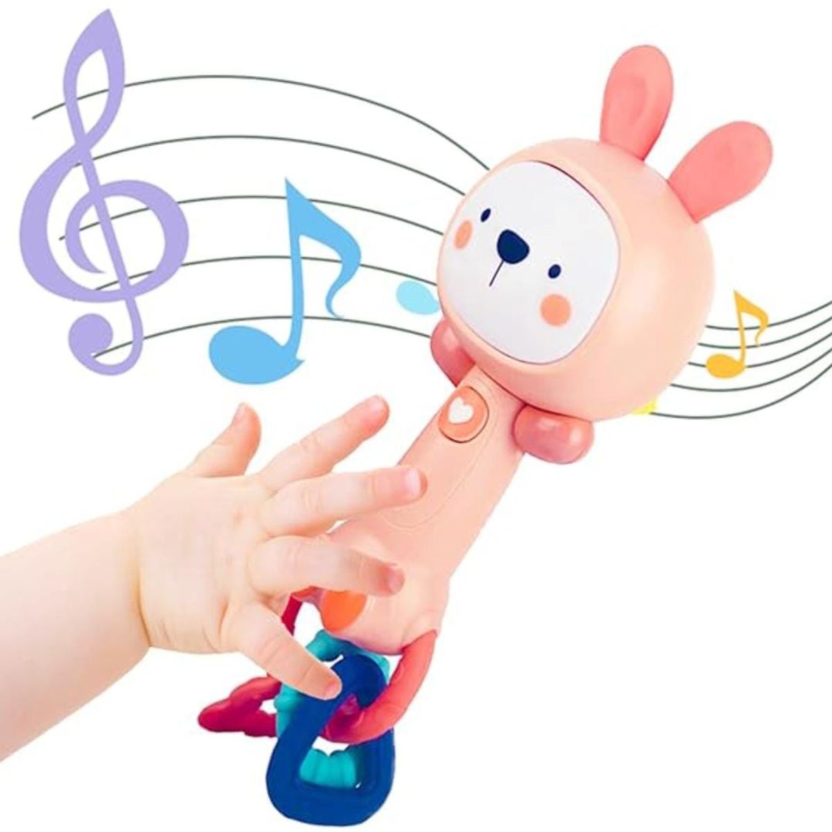 GENERICO - SONAJERO MUSICAL MOLAR STICK CONEJO