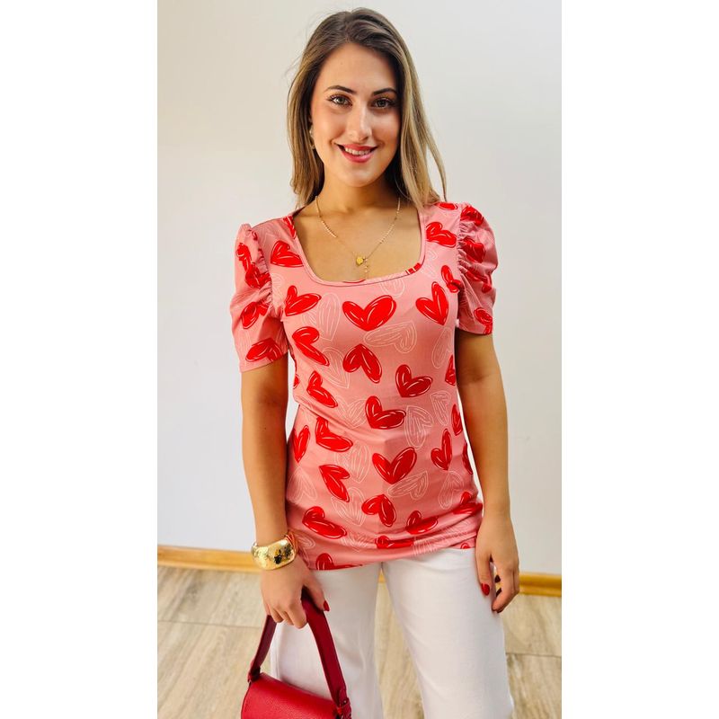 AMELIE - POLERA ROSA CORAZON VERANO AVANCE