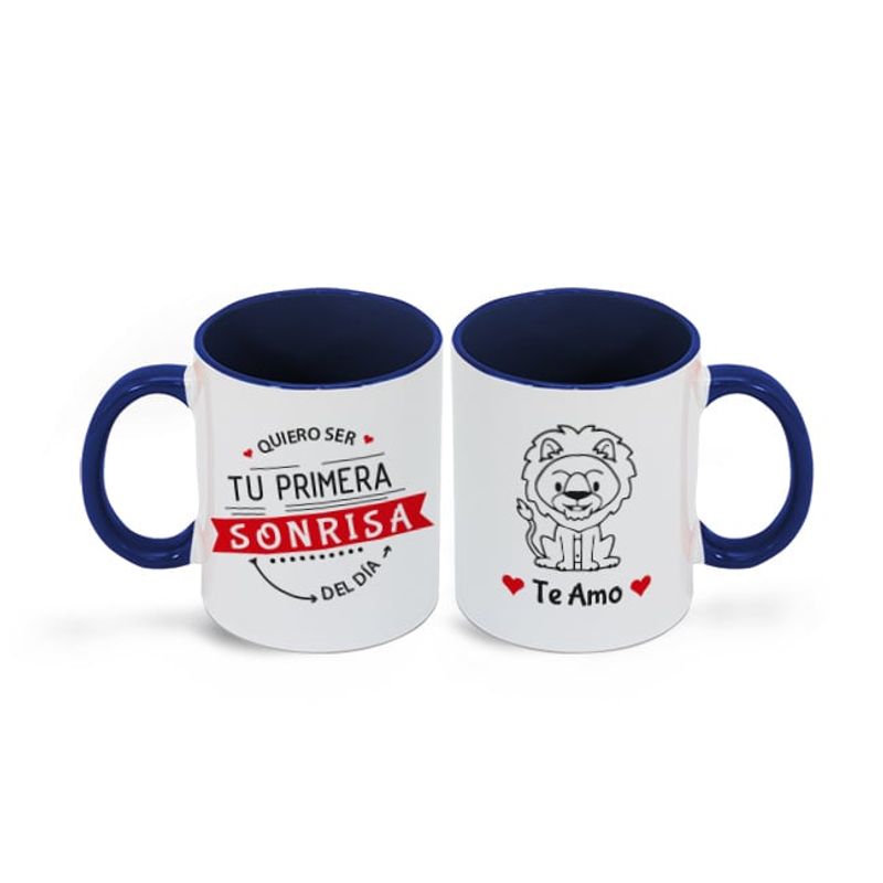 MAU PRINT - SET 2 TAZAS: Quiero ser tu primera sonrisa del día