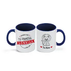 MAU PRINT - SET 2 TAZAS: Quiero ser tu primera sonrisa del día