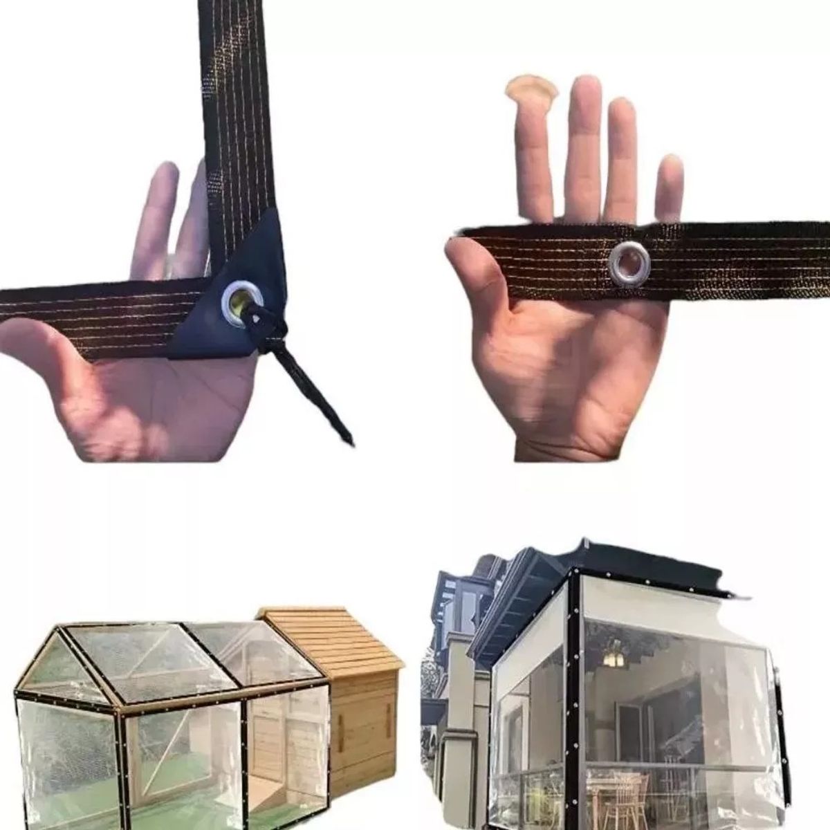 MUNDO MAGIA - Cobertor Impermeable Transparente 3 X 5 Con Ojetillos