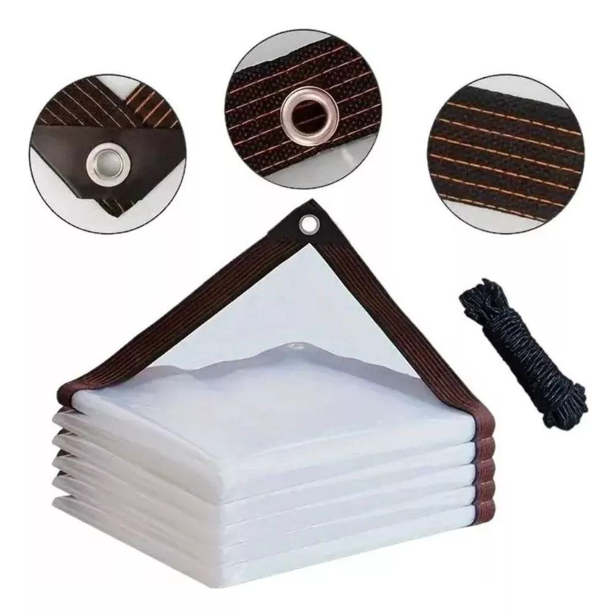 MUNDO MAGIA - Cobertor Impermeable Transparente 3 X 5 Con Ojetillos