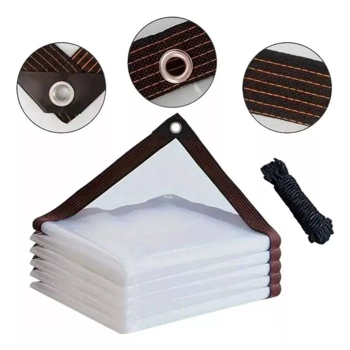 MUNDO MAGIA - Cobertor Impermeable Transparente 3 X 5 Con Ojetillos